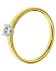 14K Bicolor Geel- En Witgoud Geel/Wit Ring Diamant 0.05Ct H Si 4208356 - PansiteNederland.nl