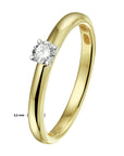 14K Bicolor Geel- En Witgoud Geel/Wit Ring Diamant 0.15Ct H Si 4208376 - PansiteNederland.nl