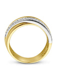 14K Bicolor Geel- En Witgoud Geel/Wit Ring Diamant 0.51Ct H Si 4208388 - PansiteNederland.nl