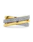 14K Bicolor Geel- En Witgoud Geel/Wit Ring Diamant 0.51Ct H Si 4208388 - PansiteNederland.nl