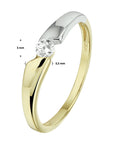 Bicolor 14K Gouden Ring zirkonia - PSN4208420