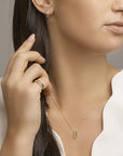 14K Bicolor Goud Geel/Wit Klapoorringen Diamant 0.11Ct (2X0.055Ct) H Si 4208488 - PansiteNederland.nl
