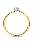 14K Bicolor Geel- En Witgoud Geel/Wit Ring Diamant 0.10Ct H Si 4208556 - PansiteNederland.nl
