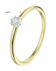 14K Bicolor Geel- En Witgoud Geel/Wit Ring Diamant 0.10Ct H Si 4208556 - PansiteNederland.nl