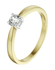 14K Bicolor Geel- En Witgoud Geel/Wit Ring Met Zirkonia 4208572 - PansiteNederland.nl