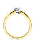 14K Bicolor Geel- En Witgoud Geel/Wit Ring Met Zirkonia 4208572 - PansiteNederland.nl