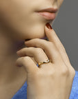 14K Bicolor Geel- En Witgoud Geel/Wit Ring Met Zirkonia 4208583 - PansiteNederland.nl