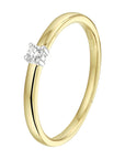 14K Bicolor Geel- En Witgoud Geel/Wit Ring Diamant 0.05Ct H Si 4208631 - PansiteNederland.nl