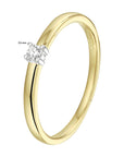 14K Bicolor Geel- En Witgoud Geel/Wit Ring Diamant 0.05Ct H Si 4208631 - PansiteNederland.nl