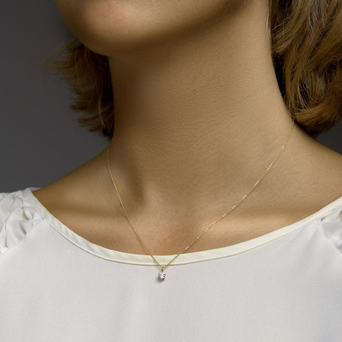 14K bicolor goud geel/wit hanger zirkonia 4208653 - PansiteNederland.nl
