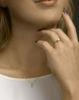 14K bicolor goud geel/wit hanger zirkonia 4208653 - PansiteNederland.nl
