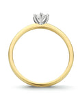 14K Bicolor Geel- En Witgoud Geel/Wit Ring Diamant 0.25Ct H Si 4208679 - PansiteNederland.nl
