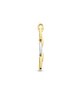 14K bicolor goud geel/wit hanger schakel diamant 0.05ct h si 4208684 - PansiteNederland.nl