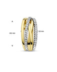 14K bicolor goud geel/wit hanger diamant 0.17ct h si 4208872 - PansiteNederland.nl
