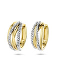 14K Bicolor Goud Geel/Wit Klapoorringen Diamant 0.25Ct (2X 0.125Ct) H Si 4208877 - PansiteNederland.nl
