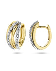 14K Bicolor Goud Geel/Wit Klapoorringen Diamant 0.25Ct (2X 0.125Ct) H Si 4208877 - PansiteNederland.nl