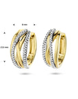 14K Bicolor Goud Geel/Wit Klapoorringen Diamant 0.25Ct (2X 0.125Ct) H Si 4208877 - PansiteNederland.nl