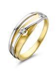 Bicolor gouden ring diamant 0.04ct h si 14K - 4208878, exclusief en kwalitatief hoogwaardig. Ontdek nu!