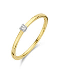 14K Bicolor Geel- En Witgoud Geel/Wit Aanzoeksring Diamant 0.05Ct H Si 4208895 - PansiteNederland.nl