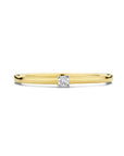 14K Bicolor Geel- En Witgoud Geel/Wit Aanzoeksring Diamant 0.05Ct H Si 4208895 - PansiteNederland.nl