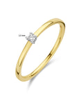 14K Bicolor Geel- En Witgoud Geel/Wit Aanzoeksring Diamant 0.05Ct H Si 4208895 - PansiteNederland.nl