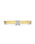 14K Bicolor Geel- En Witgoud Geel/Wit Aanzoeksring Diamant 0.15Ct H Si 4208905 - PansiteNederland.nl
