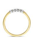 14K Bicolor Geel- En Witgoud Geel/Wit Memoire Ring Diamant 0.15Ct H Si 4208927 - PansiteNederland.nl