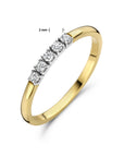 14K Bicolor Geel- En Witgoud Geel/Wit Memoire Ring Diamant 0.15Ct H Si 4208927 - PansiteNederland.nl
