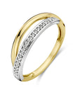 14K Bicolor Geel- En Witgoud Geel/Wit Ring Diamant 0.08Ct H Si 4208967 - PansiteNederland.nl