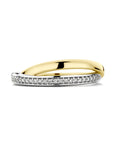 14K Bicolor Geel- En Witgoud Geel/Wit Ring Diamant 0.08Ct H Si 4208967 - PansiteNederland.nl
