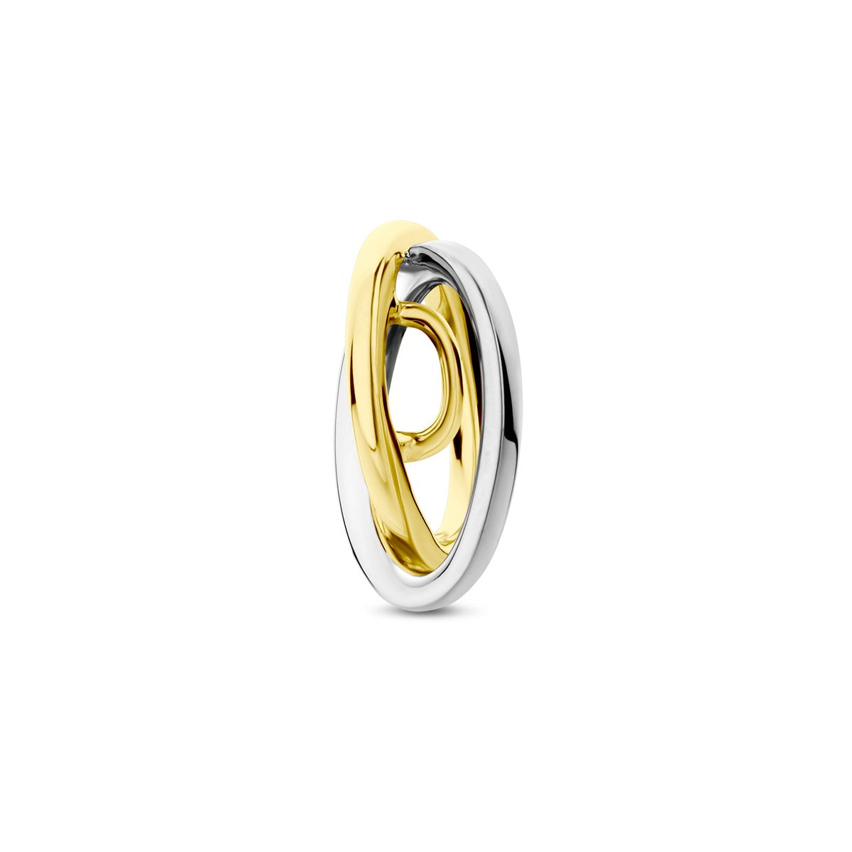 14K bicolor goud geel/wit hanger diamant 0.05ct h si 4208971 - PansiteNederland.nl