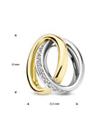 14K bicolor goud geel/wit hanger diamant 0.05ct h si 4208971 - PansiteNederland.nl