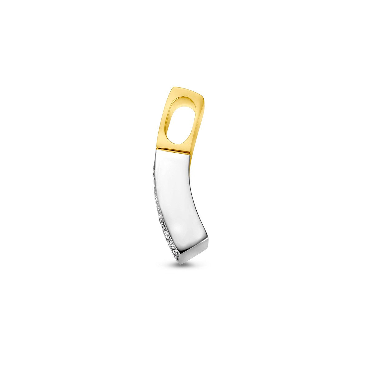 14K bicolor goud geel/wit hanger diamant 0.07ct h si 4208985 - PansiteNederland.nl