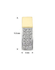 14K bicolor goud geel/wit hanger diamant 0.07ct h si 4208985 - PansiteNederland.nl