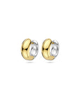 14K bicolor goud geel/wit klapoorringen 17 mm - 4209034 - PansiteNederland.nl