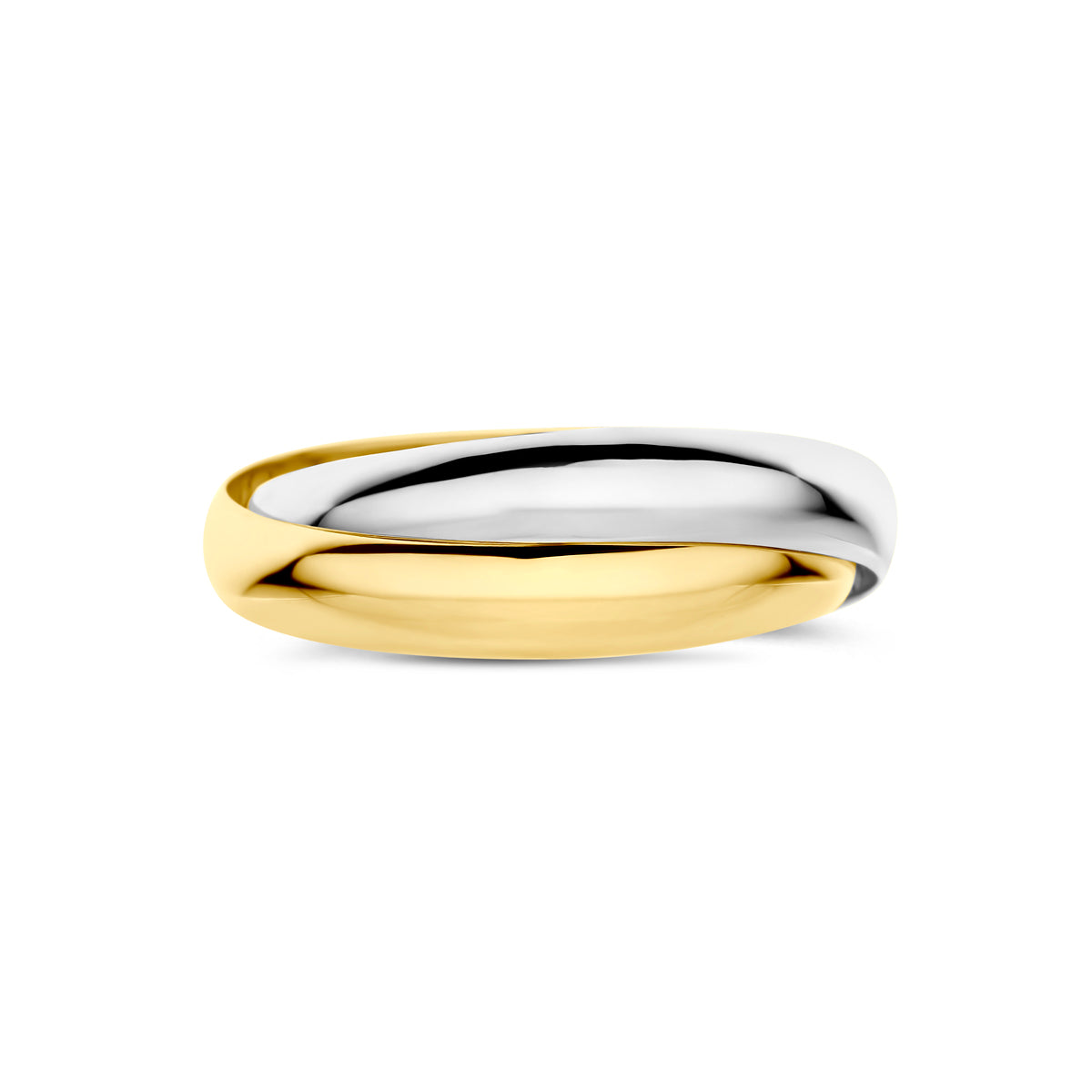 Ring 14K bicolor goud geel/wit