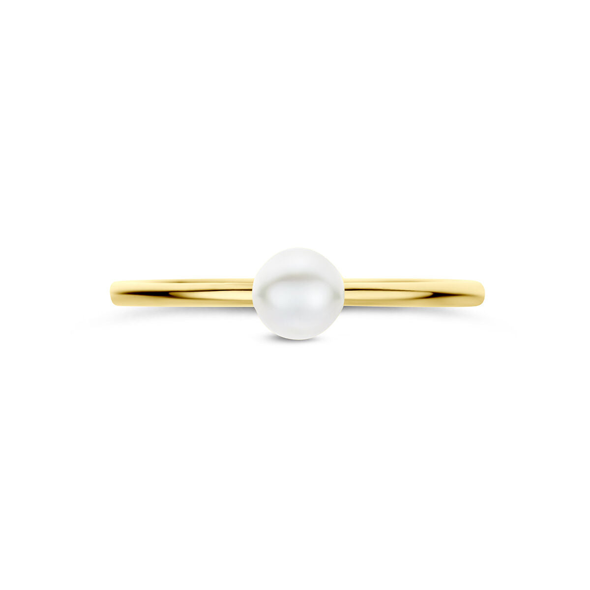 Ring parel 14K geelgoud wit