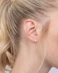 Zinzi zilveren oorknoppen ster wit 7mm ZIO1377Z