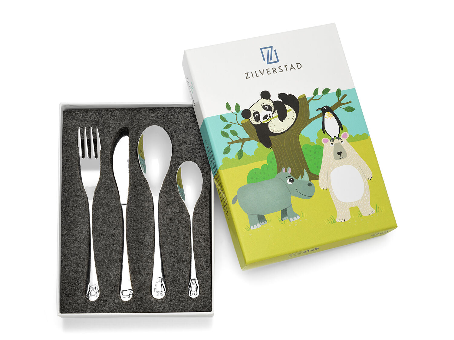 Kinderbestek 4 Delig Wildlife RVS