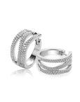 Mart Visser by Zinzi zilveren oorringen met luxe scharniersluiting glad 18 mm witte zirkonia's MVO26