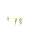 14K geelgouden oorknoppen zirkonia 6,5 mm - 4034652