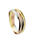14K Tricolor Goud Trinity Ringen 4300443