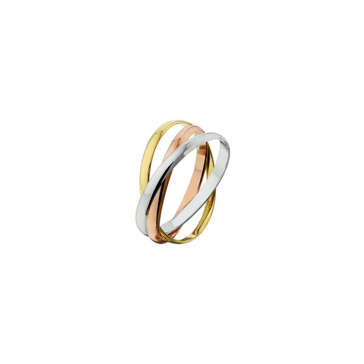 14K Tricolor Goud Trinity Ringen 4300443