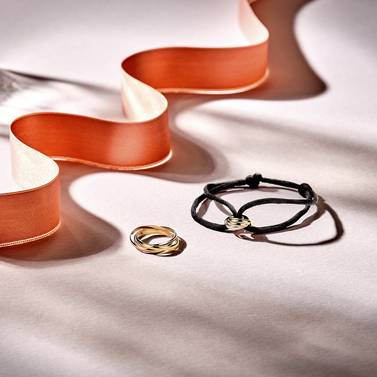 14K Tricolor Goud Trinity Ringen 4300443
