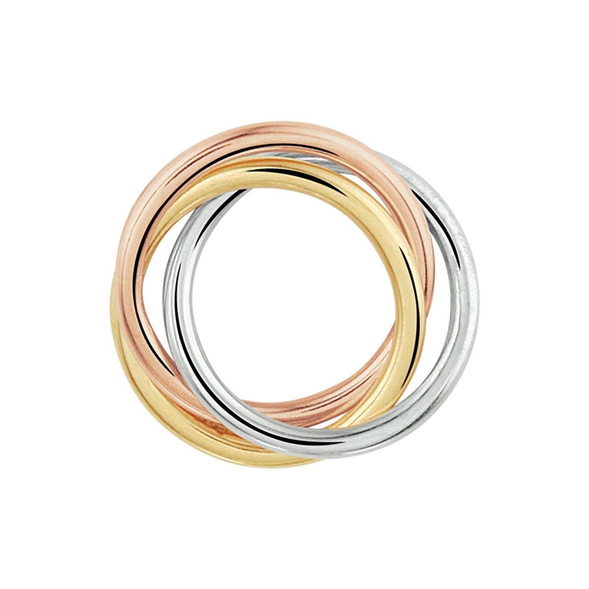 14K tricolor goud hanger tricolor 4300554 - PansiteNederland.nl