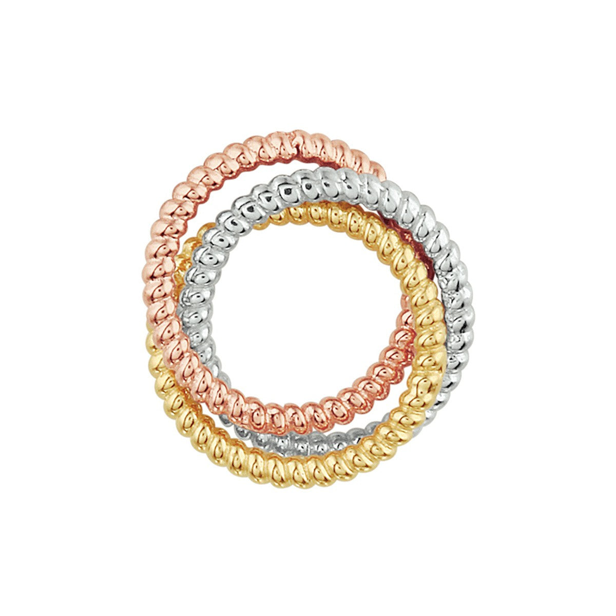 14K tricolor goud hanger tricolor 4300555 - PansiteNederland.nl