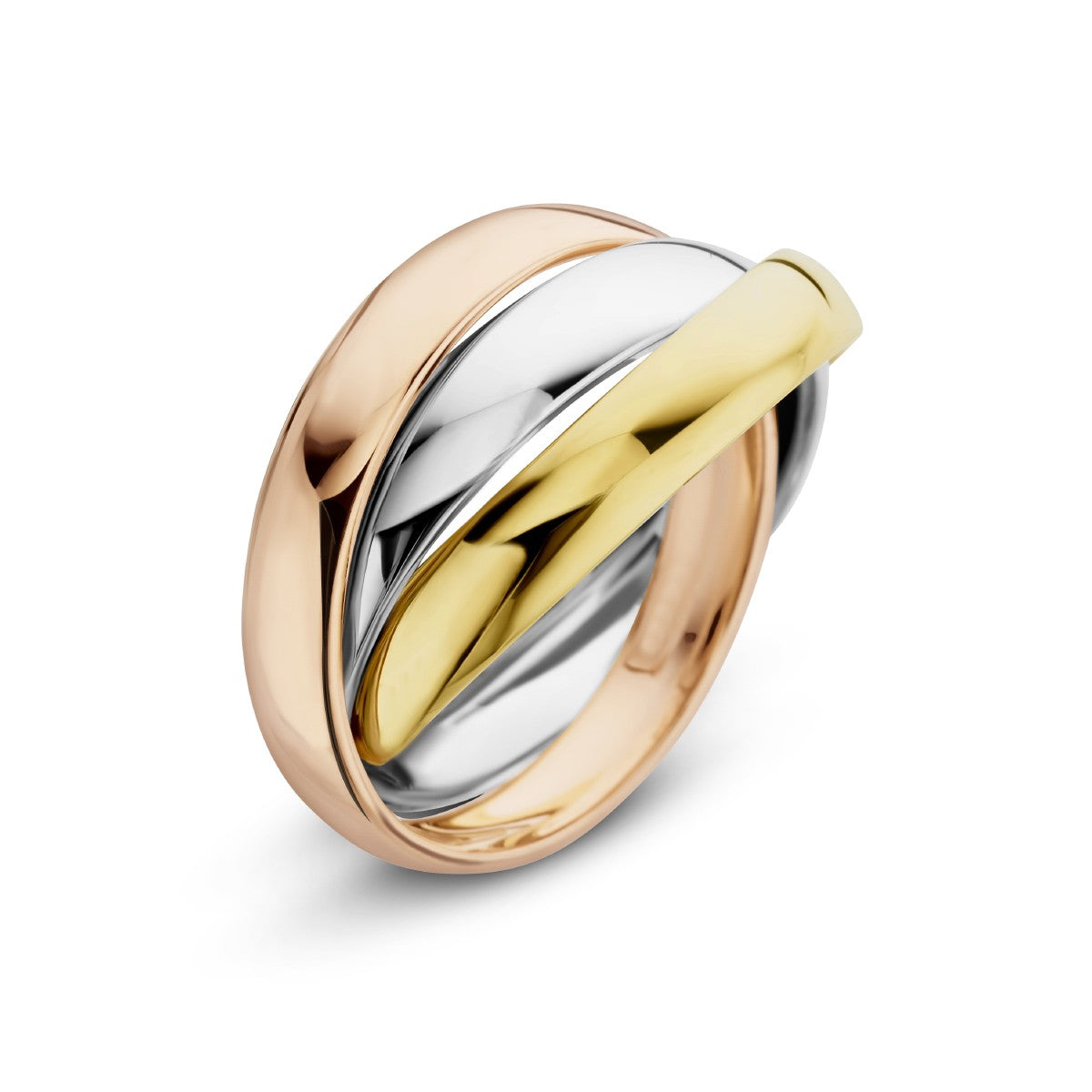 14K Tricolor Goud Trinity Ringen 4300570