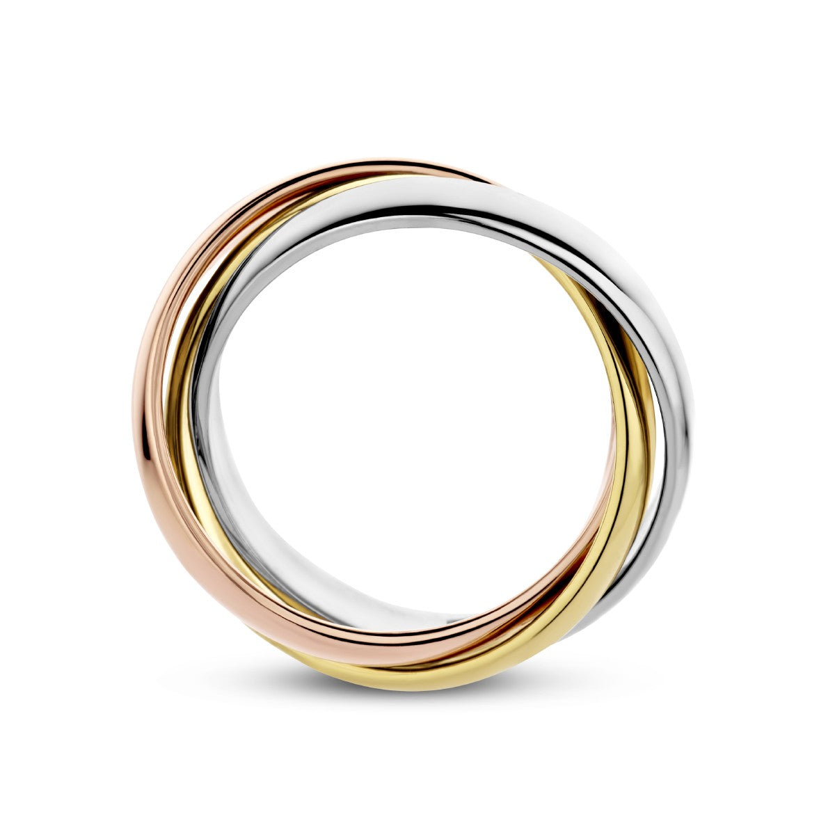 14K Tricolor Goud Trinity Ringen 4300570