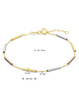 14K Tricolor Goud Armband Buisjes 17 - 18 - 19 Cm 4300595 - PansiteNederland.nl