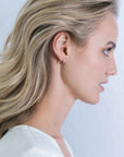 Zinzi Gold 14 krt gouden oorringen bezet met witte zirkonia's met luxe klapsluiting 11mm x 2,1mm vierkante buis ZGO427Z